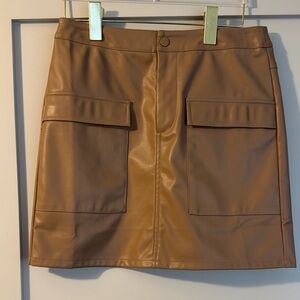THML Tan Mini Skirt with Pockets